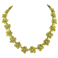 Tiffany & Co Gold Dogwood Necklace