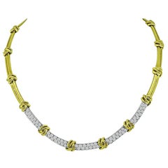 Tiffany & Co. Collier en or bicolore avec 3,00 carats de diamants