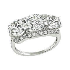 Art Deco GIA Certified 4.03cttw Diamond Anniversary Ring