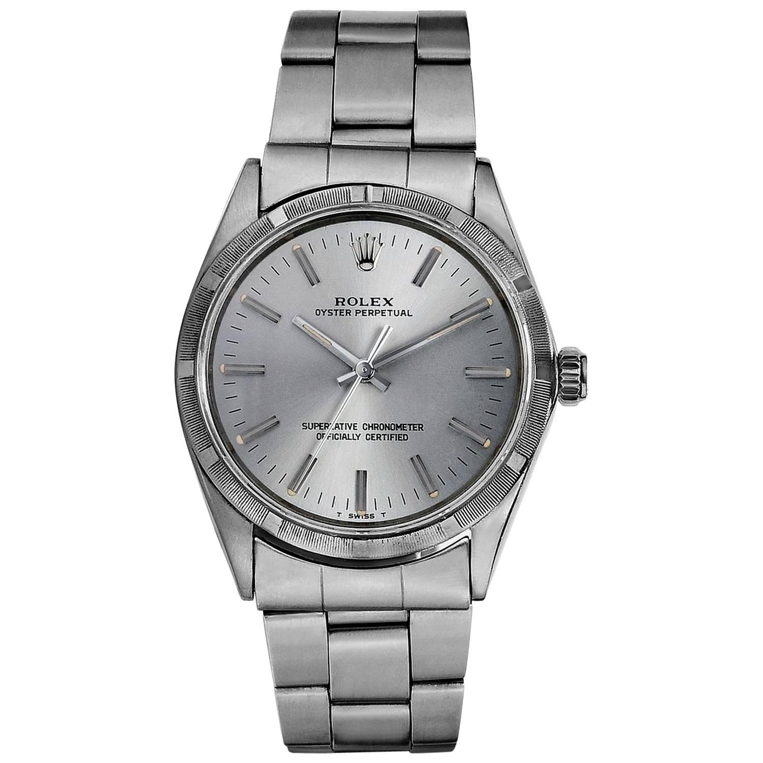 Rolex Stainless Steel Oyster Perpetual Automatic Wristwatch 