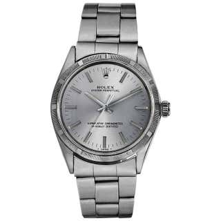 Rolex Stainless Steel Square Dress Wristwatch at 1stdibs