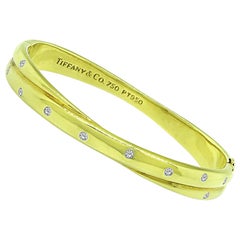 Tiffany & Co Diamond Gold Crossover Etoile Bangle