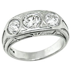 1920er Jahre 2,50 Karat Diamant Platin Herrenring aus Platin