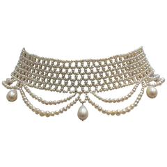 Marina J. Pearl Draped Choker Necklace