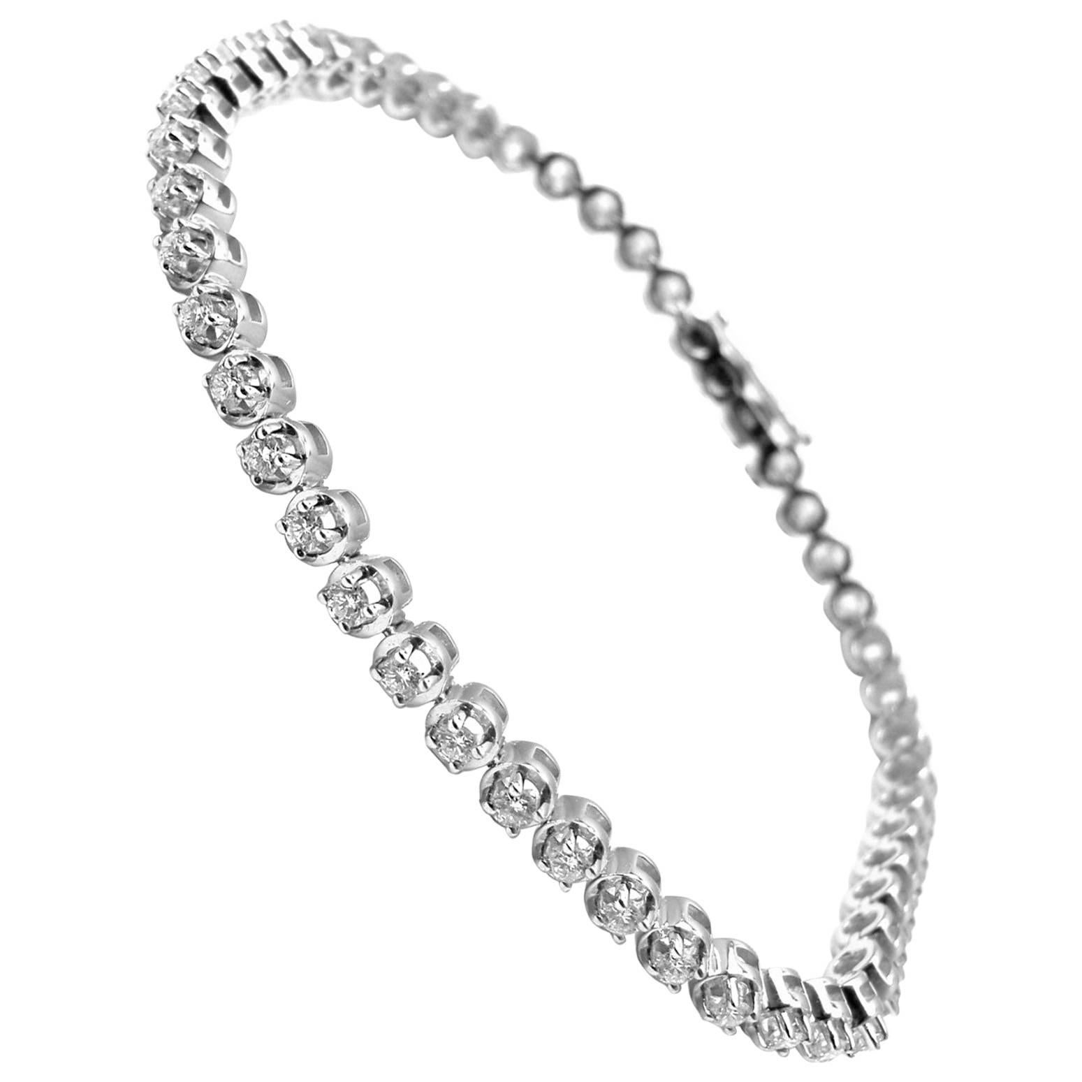 Damiani Minou Diamond Gold Tennis Bracelet 