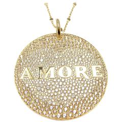 Pasquale Bruni Profondo Amore Diamond Yellow Gold Pendant Necklace 11
