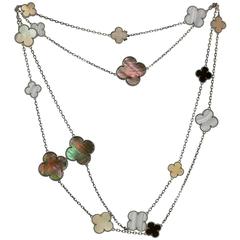 Van Cleef & Arpels Magic Alhambra Gold 16 Motif Long Necklace