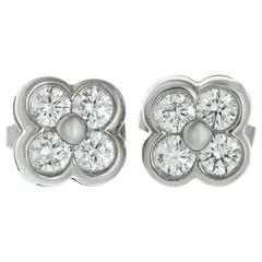 Tiffany & Co. Diamond Platinum Lace Flower Ohrstecker