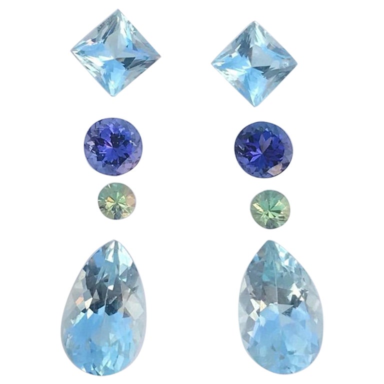 7.51 Carats Aquamarine Tanzanite Demantoid For Sale