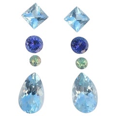 7,51 Carati Acquamarina Tanzanite Demantoide
