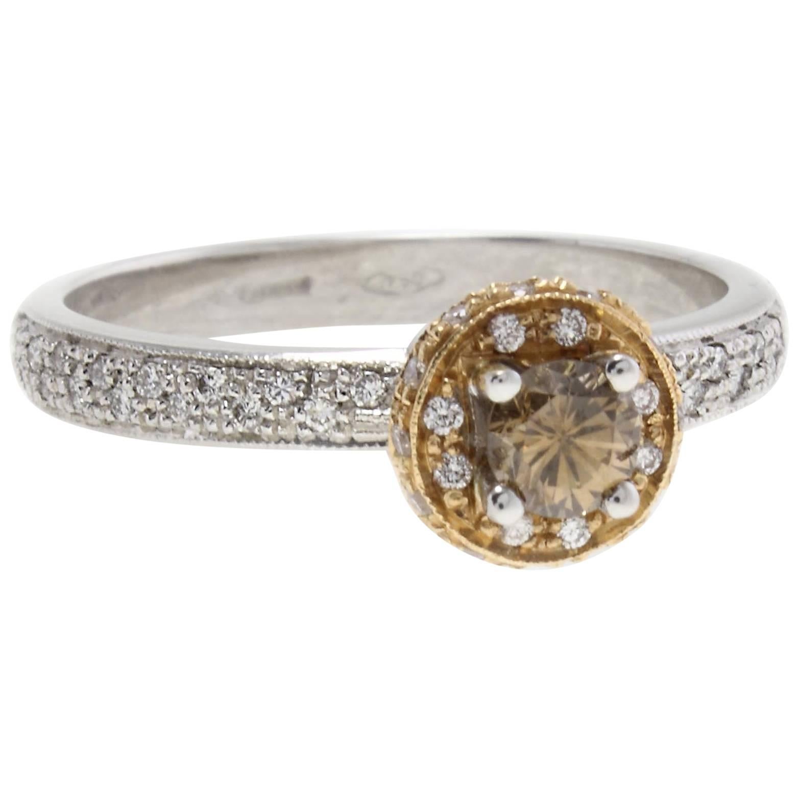 Luise Diamonds Two Color Gold Engagement Ring