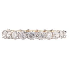 TJD 2.0 Carat Brilliant Cut 18 Karat Yellow Gold Diamond Eternity Band