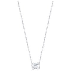 HARAKH GIA Certified 1.00 Carat Solitaire Diamond Pendant Necklace in 18 Kt Gold
