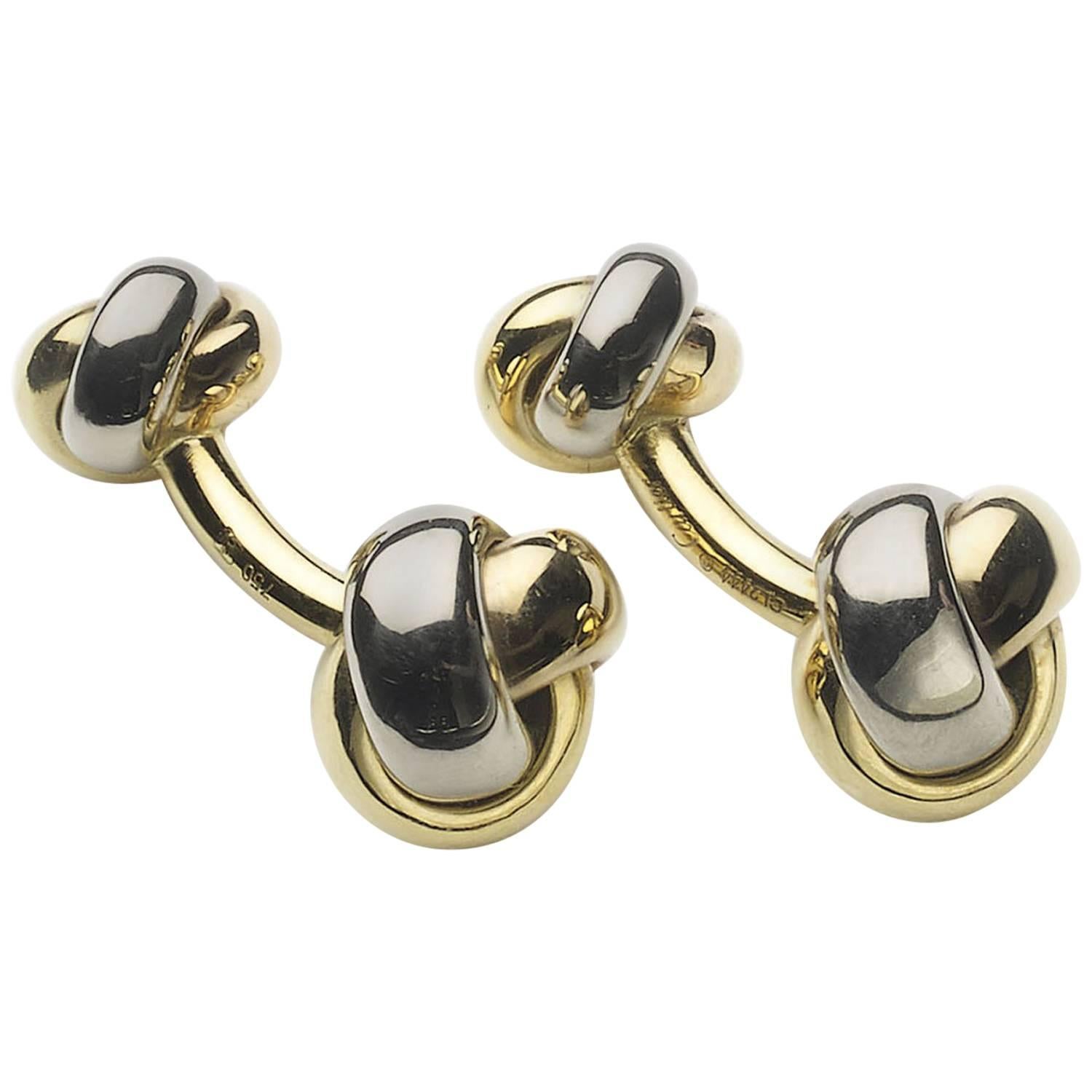 Cartier gold Knot Cufflinks