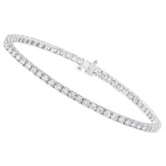 IGI Certified 6.0 Cttw Diamond 14K White Gold Classic 7” Tennis Bracelet