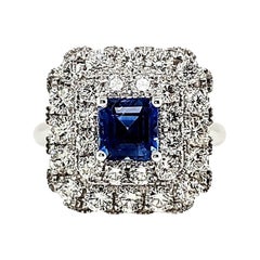 Kashmir No Heat Sapphire Engagement Ring carat 1.30 with GIA certificate