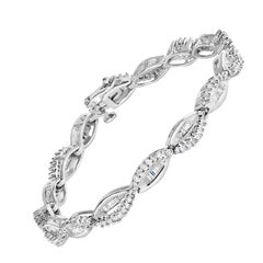 Bracciale A Link in oro bianco 14K con diamanti da 2,00 carati e forma di pera