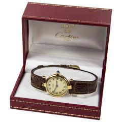 Retro Cartier Ladies Must de Cartier Vermeil Sterling Silver Argent Quartz Watch