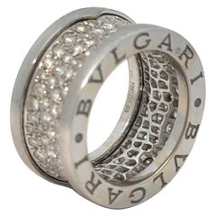 BVLGARI B.zero1 Weißgold Pave' Diamantring GRÖSSE 6