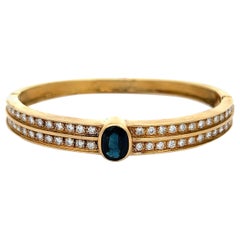 Sapphire and Diamond Bangle