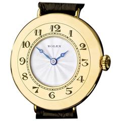 Rolex Rose Gold Art Deco Half Hunter Chronometer Wristwatch 1923 9