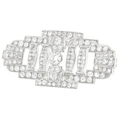 Art Deco Diamond Set Platinum Brooch