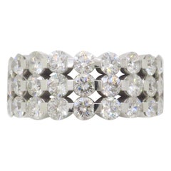 3.51CTW Three Row Diamond Band