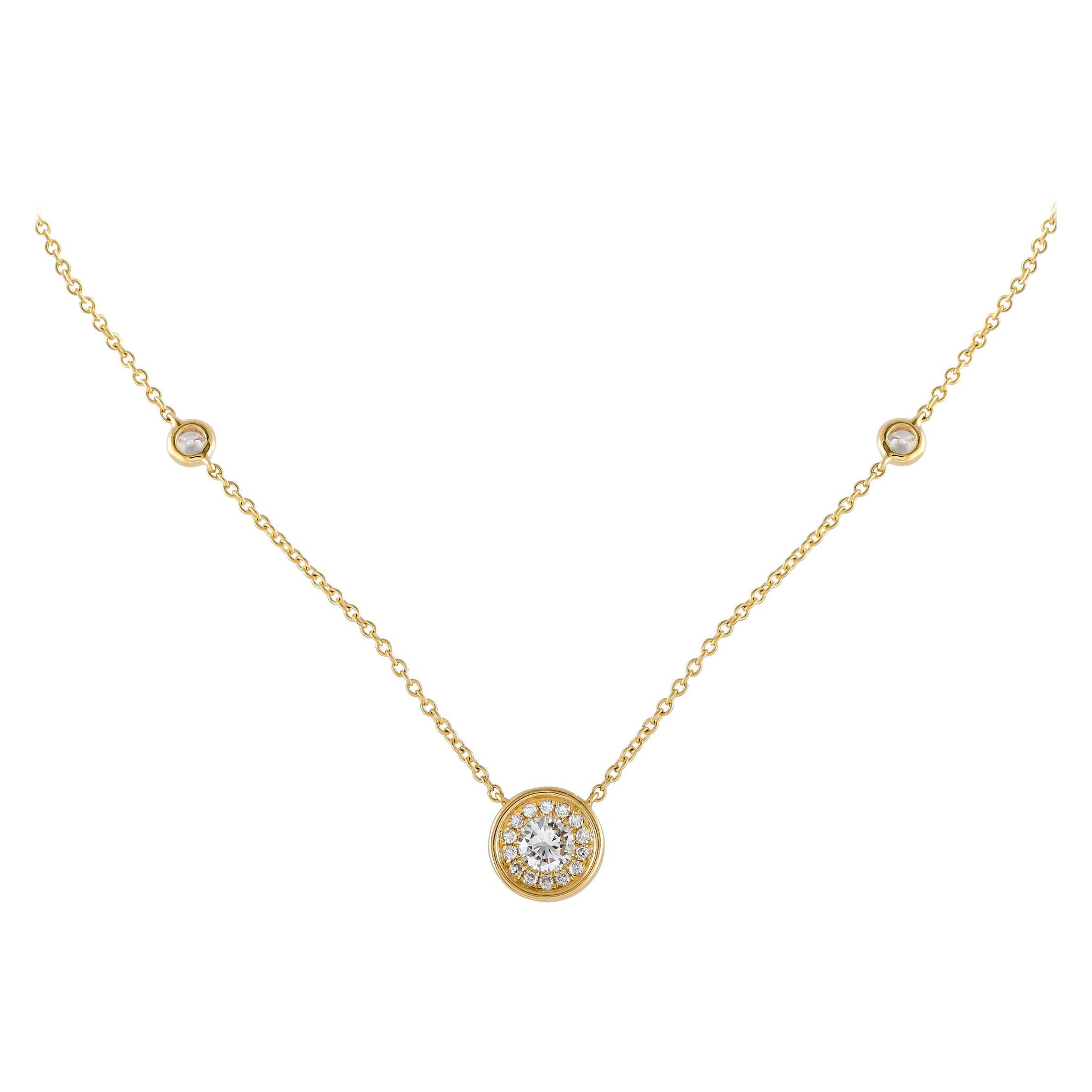 0.11ct Diamond Necklace ~ Yellow Gold main image 0
