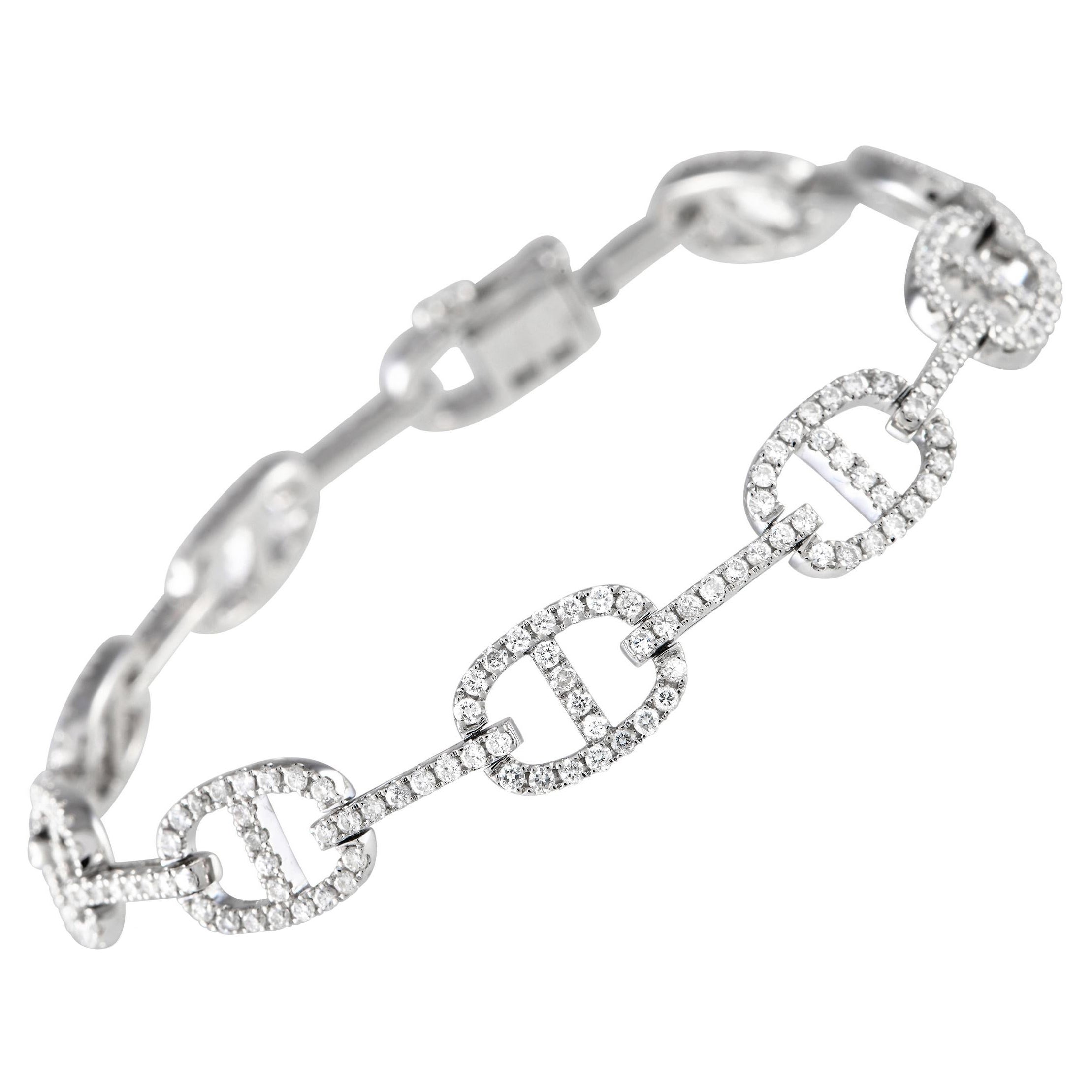 18K White Gold 2.50ct Diamond Bracelet