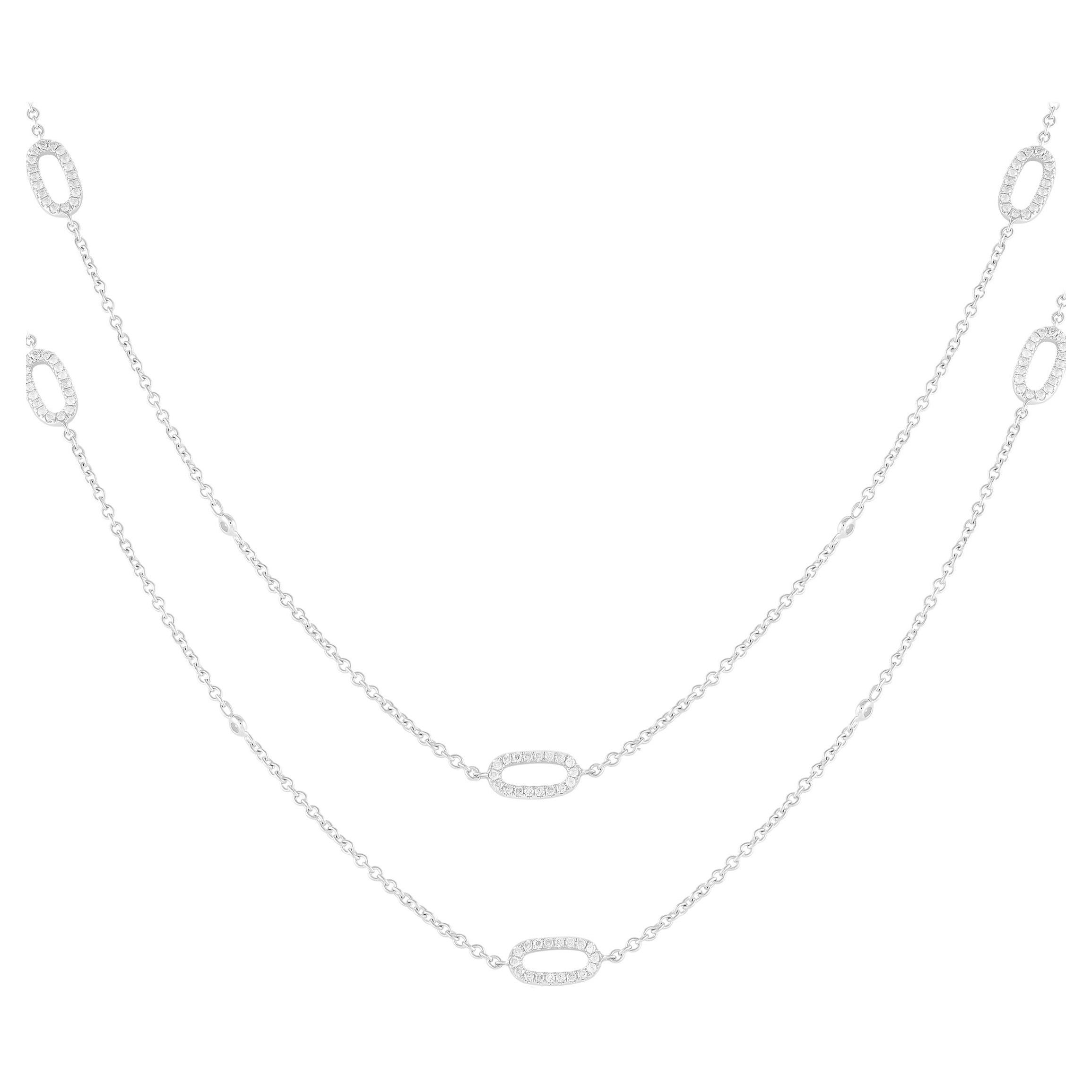 18K White Gold 1.75ct Diamond Necklace