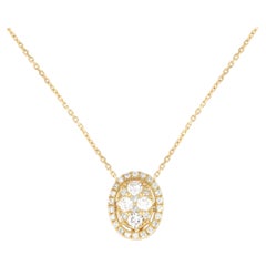 18K Yellow Gold 0.85ct Diamond Necklace