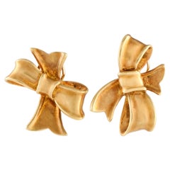 Angela Cummings 18K Yellow Gold Clip-On Bow Earrings