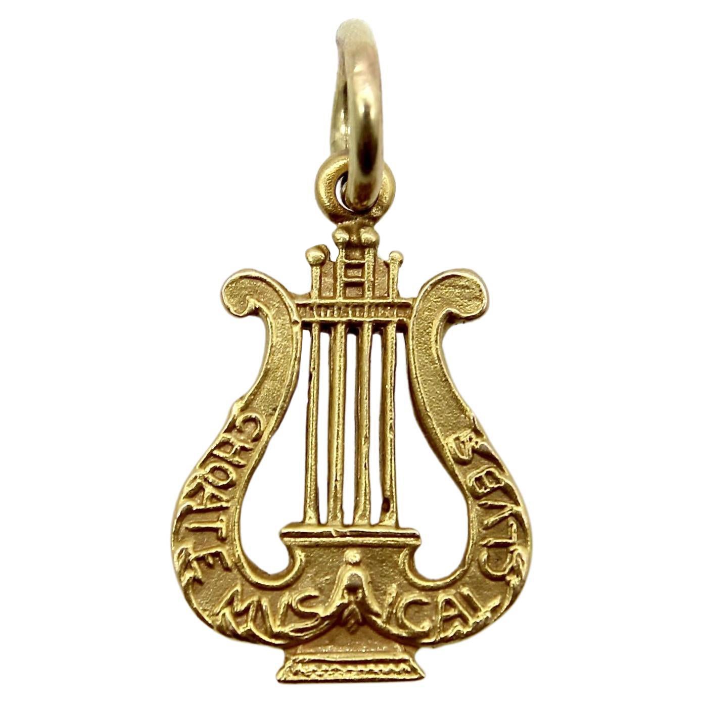 Colgante Victoriano Lira Oro 14K