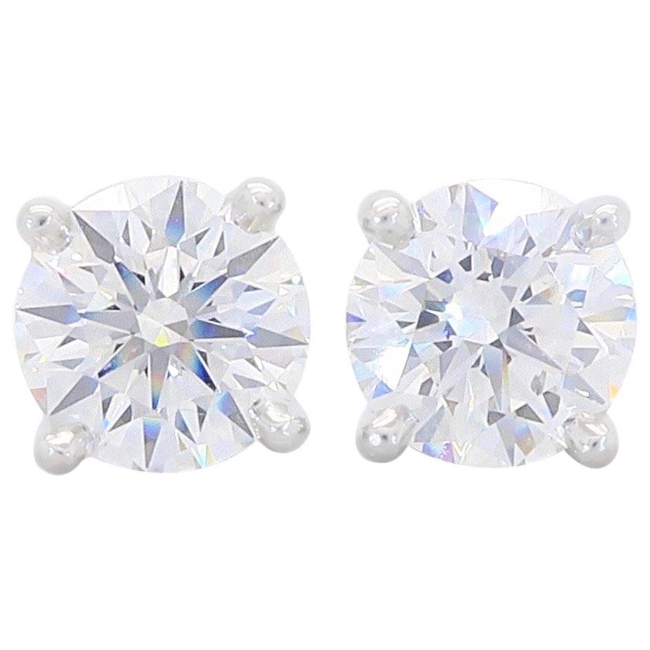 Tiffany & Co. Diamond Platinum Stud Earrings