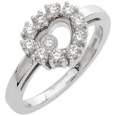 Vintage Chopard 0.39 Carat Diamonds White Gold Happy Heart Ring