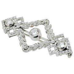 Diamond & Platinum Brooch 12