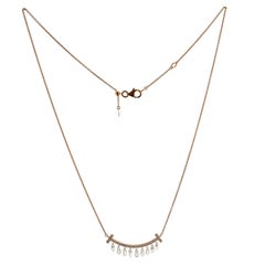 JR Collier pendant briolette en or rose 18 carats et diamants