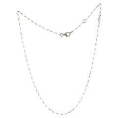 JR 10.20 Carat White Rose Cut Diamond Necklace 18 Karat White Gold