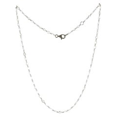 JR Collier en or blanc 18 carats avec diamants blancs taille rose de 12,19 carats