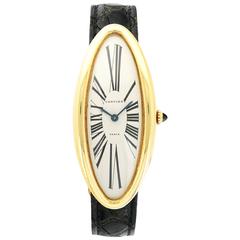 Cartier Yellow Gold Baignoire Allongee Maxi Manual Wind Wristwatch