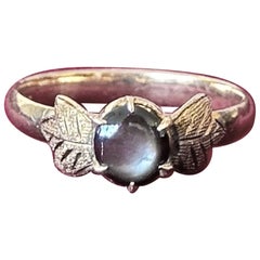 19th Century 0.85ctw Black Onyx 10K Yellow Gold Ring