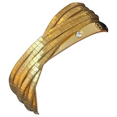 Pulsera de siete filas de oro amarillo de 18 quilates del siglo XIX