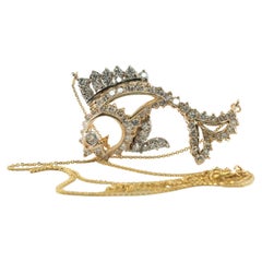 Natural Diamond Golden Fish Necklace Pendant 14K Gold 2.44 TDW