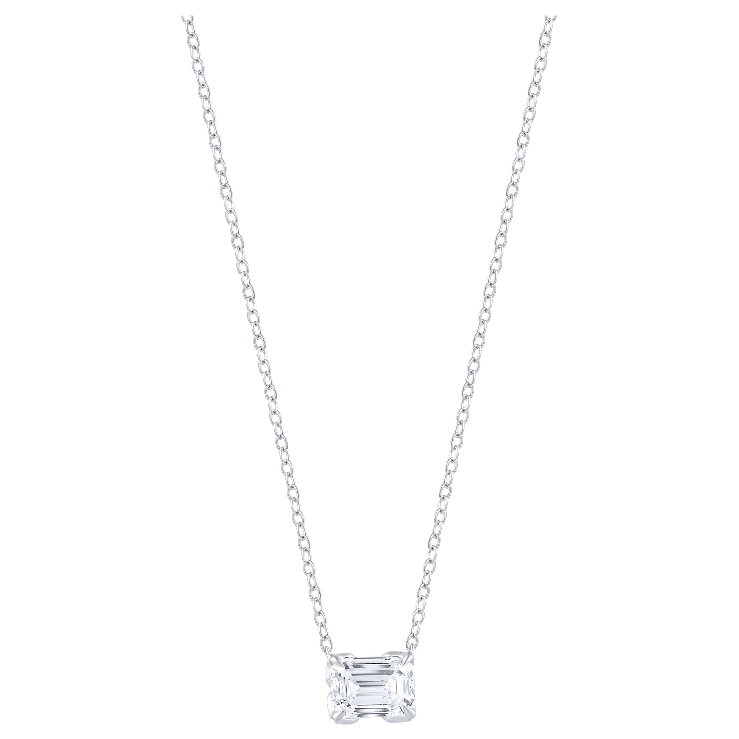 Harakh Collar Colgante de Diamante Solitario Certificado GIA de 1,00 Quilates en Oro de 18 Kt