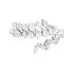 Anillo de diamantes naturales de 1,05 quilates con claridad SI y color HI Joyas de oro blanco de 18 quilates