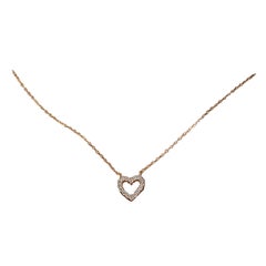 14k yellow gold Moissanite Heart Necklace Anniversary Gift For Women.