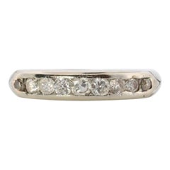 Fascia a canale con diamante antico 18k. Fascia di diamanti Art Deco anni '20.