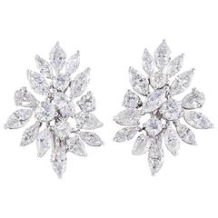 Classic Diamond Cluster Earrings 7
