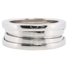 Anillo Bvlgari. Bulgari B Zero 18k Oro Blanco 750. Banda ancha Bulgari de 18 quilates. Bulgari