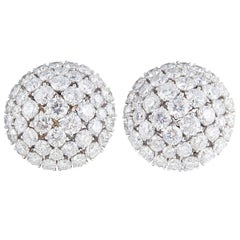 Diamond Scene Beautiful Diamond Gold Dome Earrings